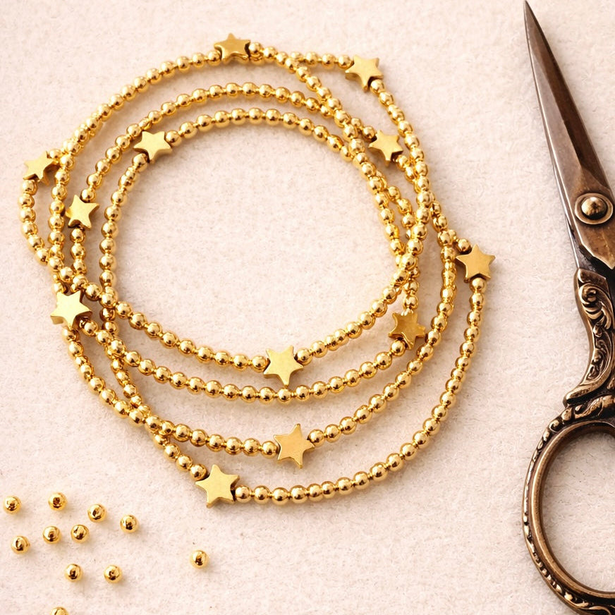 14K Gold Filled Star Eternity Bracelet 3mm
