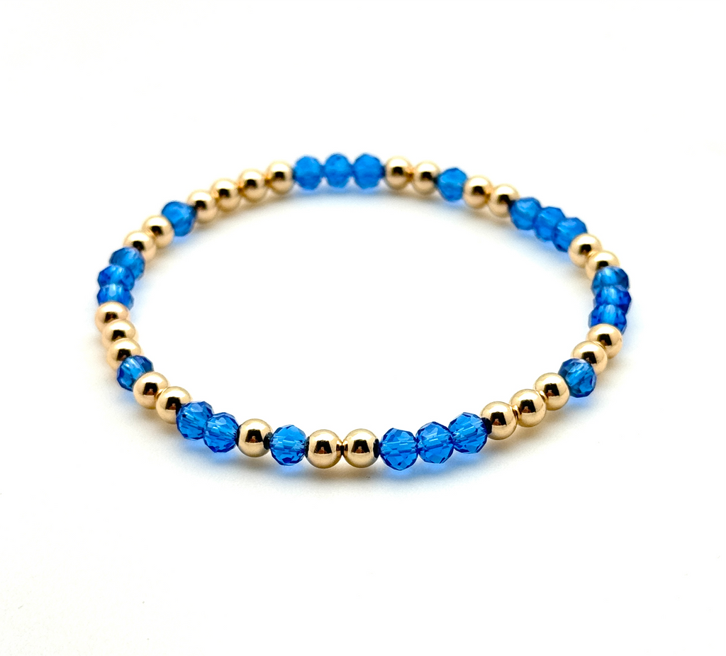 14K Gold Filled + Royal Crystals Bracelet