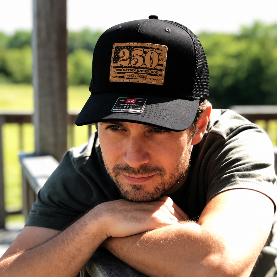 250 USA Leather Patch Richardson Hat