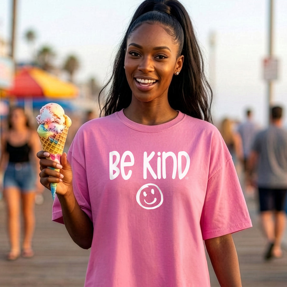 Be Kind Smiley Graphic Tee