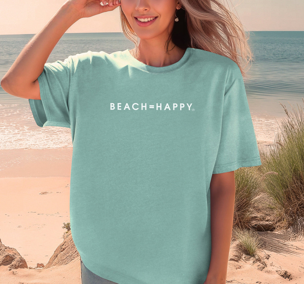 Beach=Happy Comfort Colors Tee