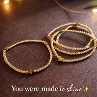 14K Gold Filled Star Eternity Bracelet 3mm