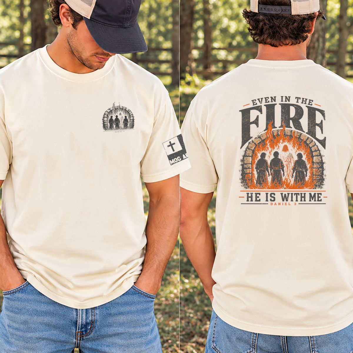 Even In The Fire Christian Graphic Tee