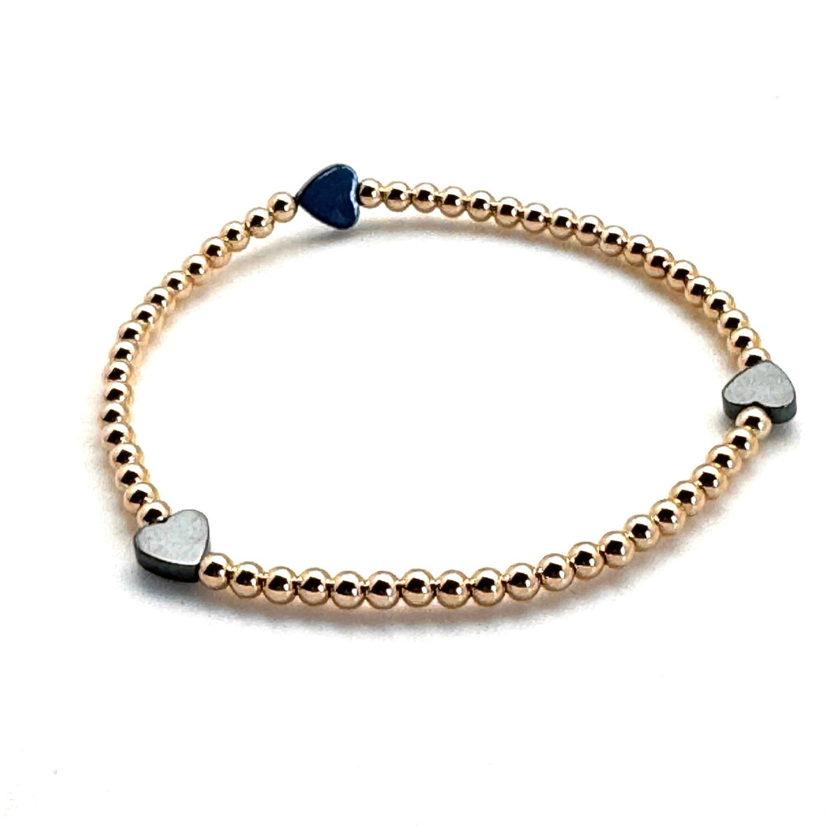 14K Gold Filled Heart Eternity Bracelet 3MM