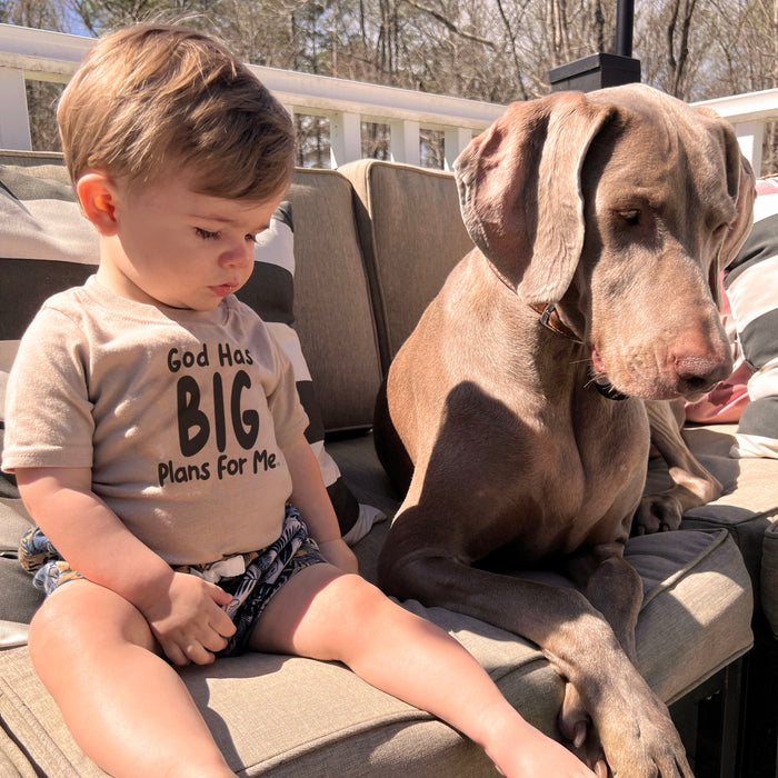 God has BIG plans for me Kid's Christian Graphic Tee