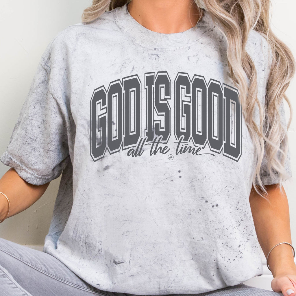 God is Good All The Time Comfort Color - Color Blast Christian T-Shirt