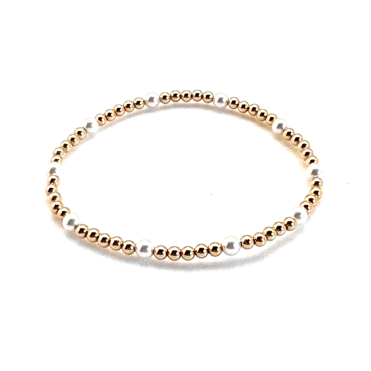 14K Gold Filled + Pearls Bracelet 3mm