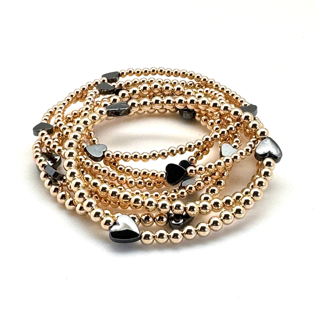 14K Gold Filled Heart Eternity Bracelet 3MM