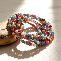 14K Gold Filled + Color Crystal Beads