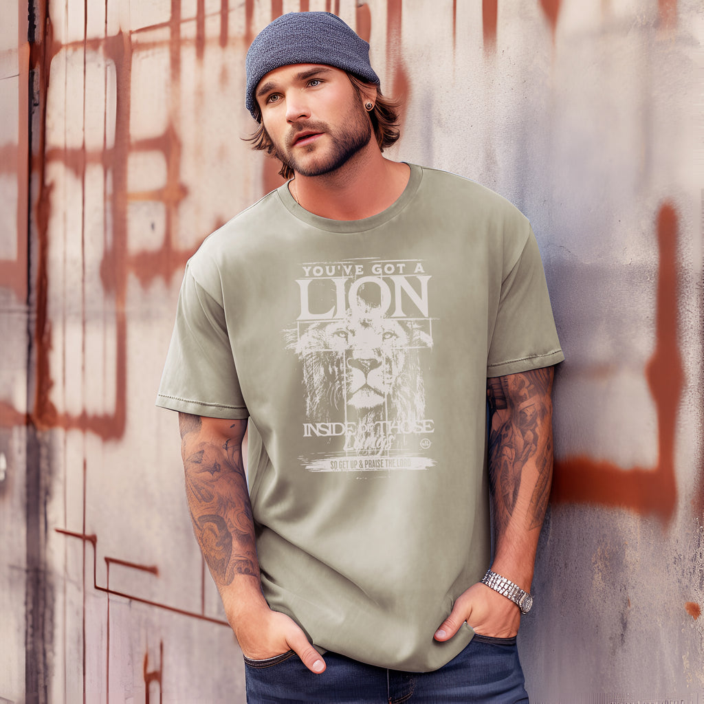 Lion Inside Those Lungs Christian Tee