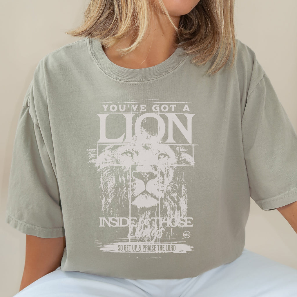 Lion Inside Those Lungs Christian Tee