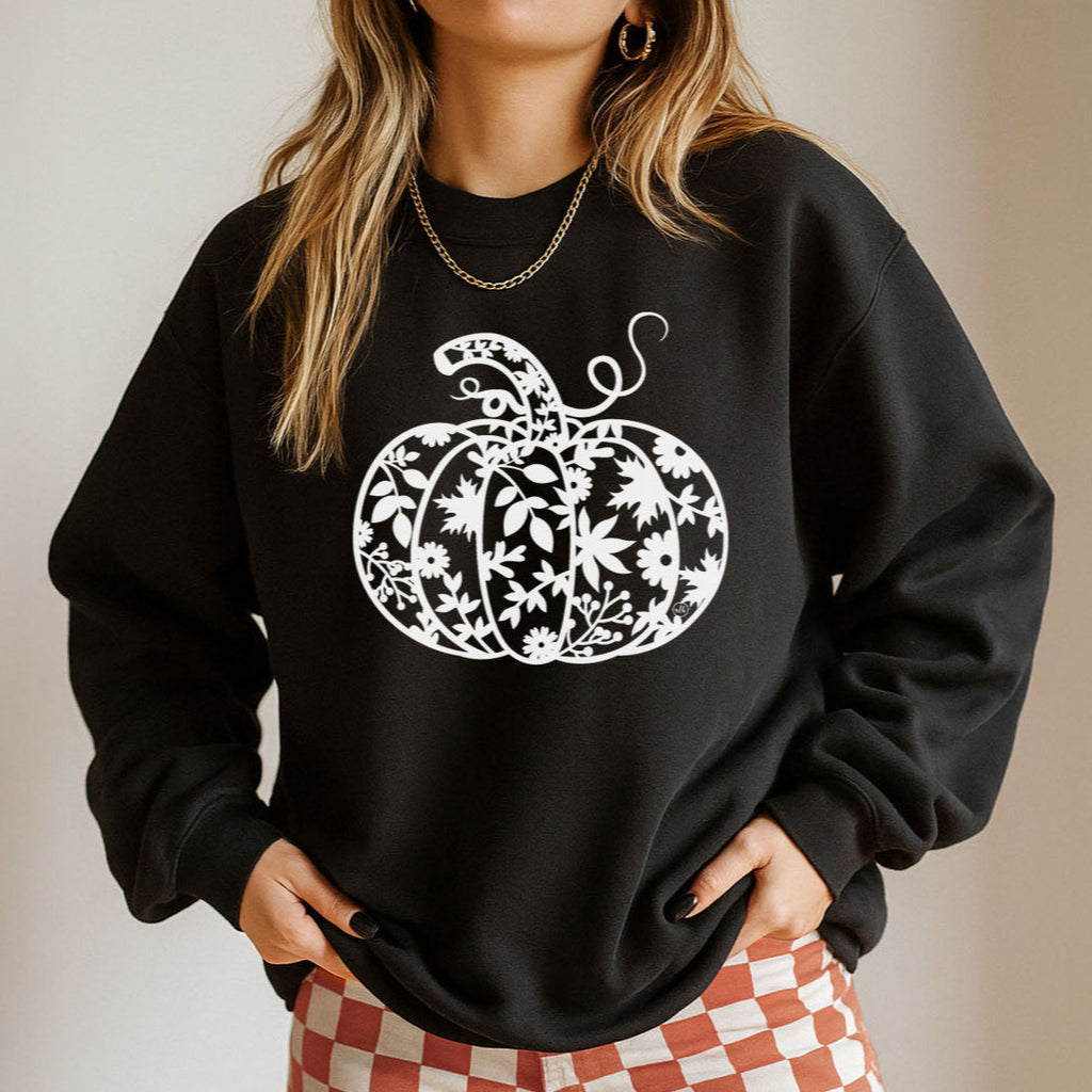 Pumpkin Leaves Fall Sweatshirt