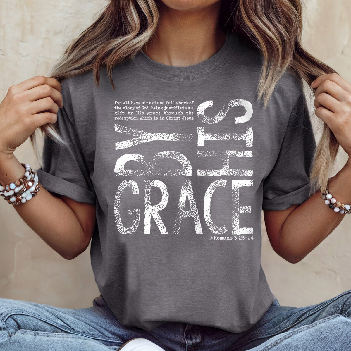 By His Grace Christian Tee
