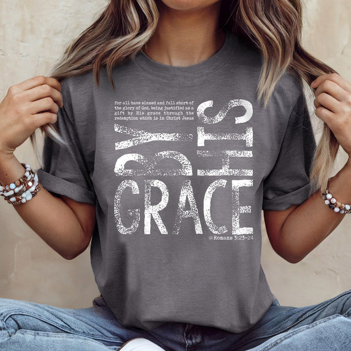 By His Grace Christian Tee