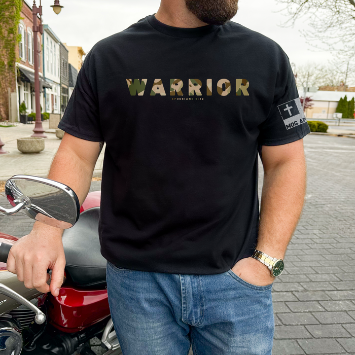 Warrior Camo Christian Graphic Tee