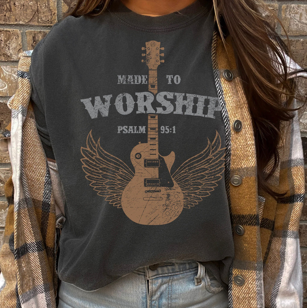 Made to Worship Comfort Colors Christian T-Shirt
