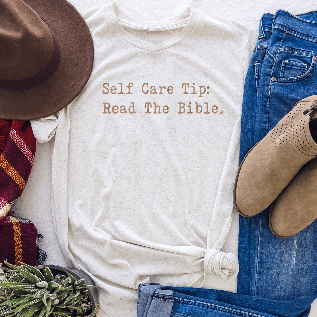Self Care Tip: Read The Bible Christian Tee