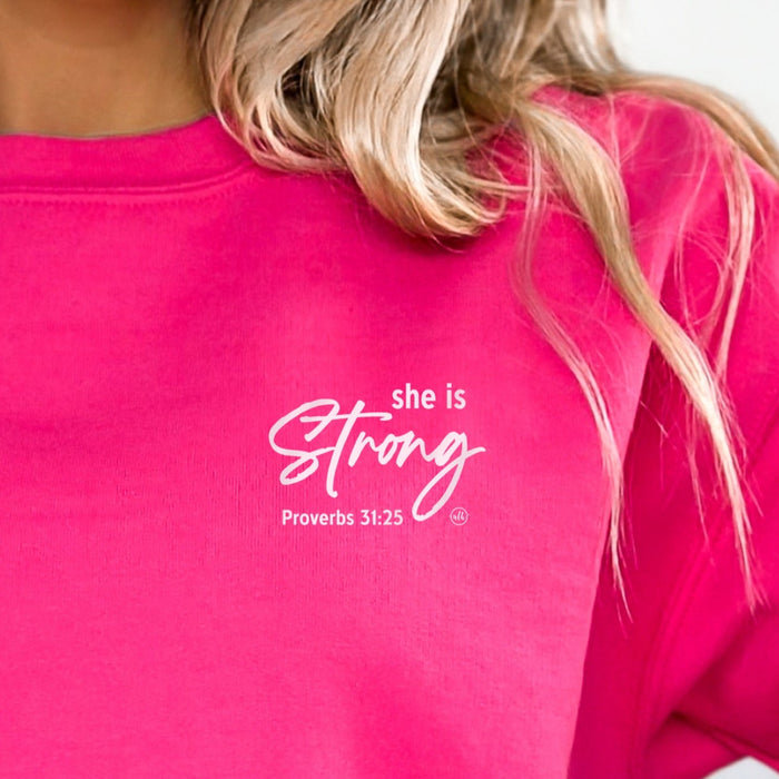 She is Strong Christian Sweatshirt