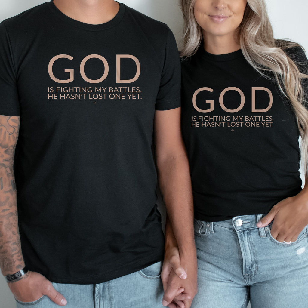 God Is Fighting My Battles Christian T-Shirt