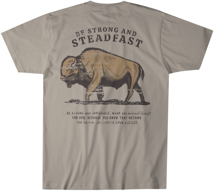 Be Strong and Steadfast Buffalo Short Sleeve T-Shirt
