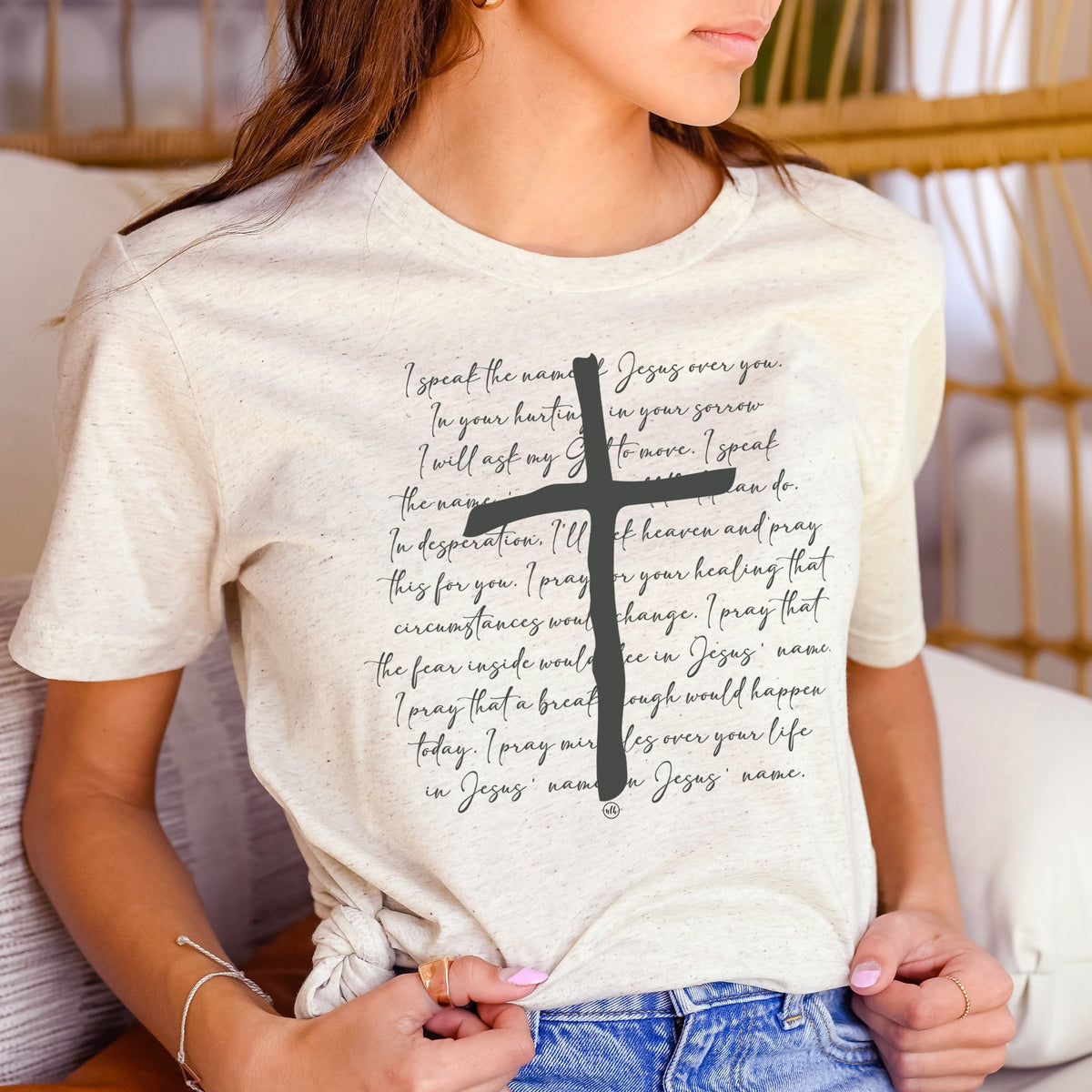 I speak the name of Jesus Christian Graphic Tee