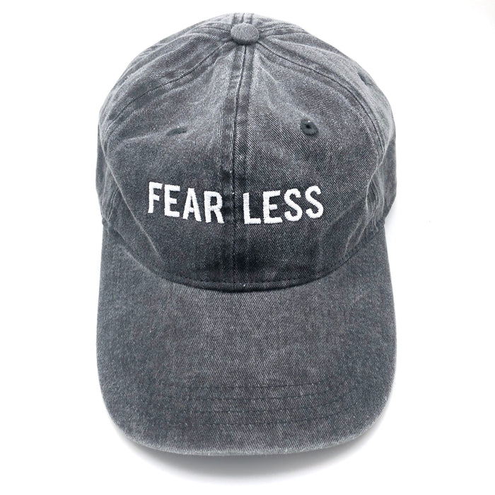 FEAR LESS Baseball Hat - Gray Mineral Washed