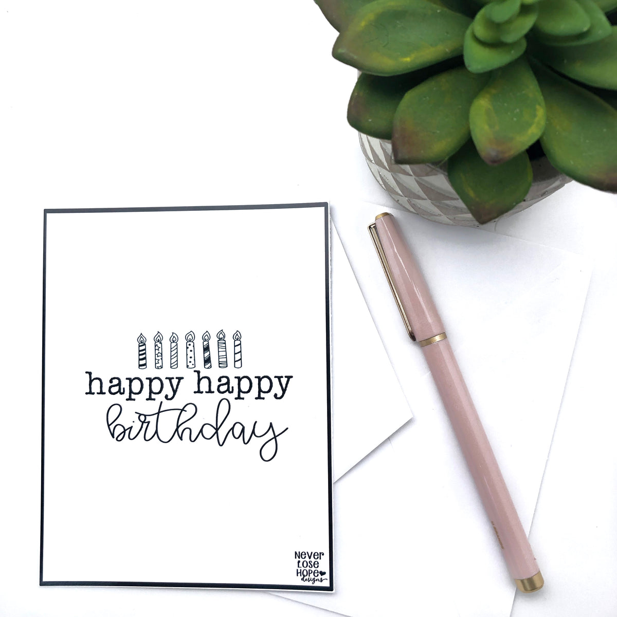 Happy Happy Birthday Notecard