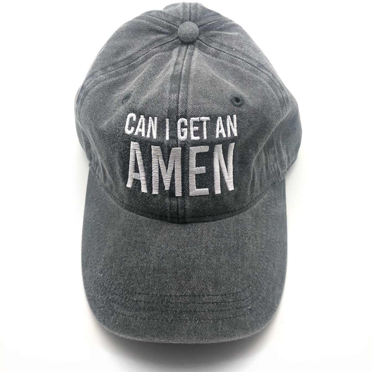 Can I Get an Amen Baseball Hat - Mineral Wash Gray (pack of 4)