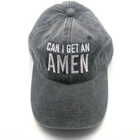 Can I Get an Amen Baseball Hat - Mineral Wash Gray (pack of 4)