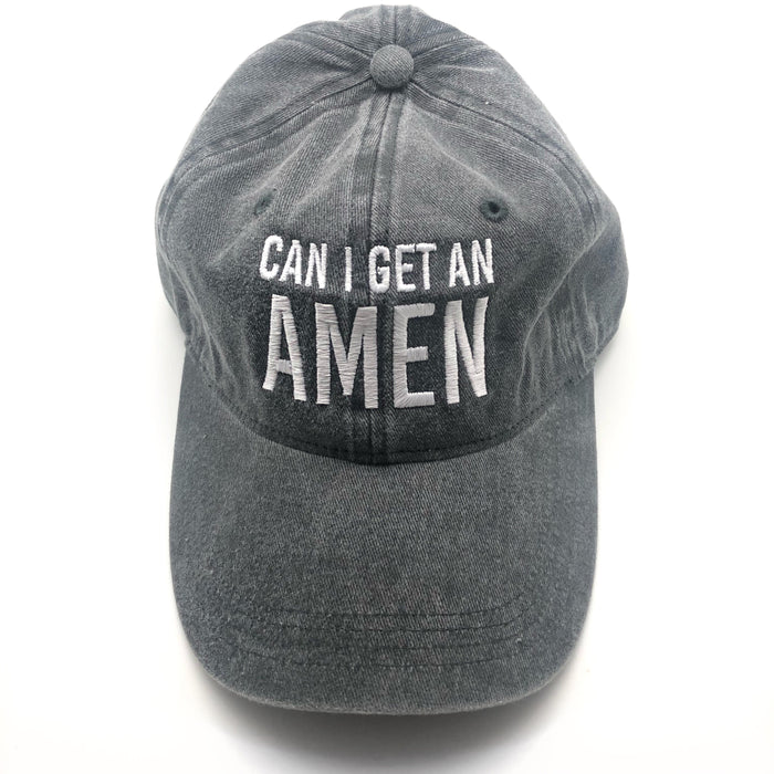 Can I Get an Amen Baseball Hat - Mineral Wash Gray (pack of 4)