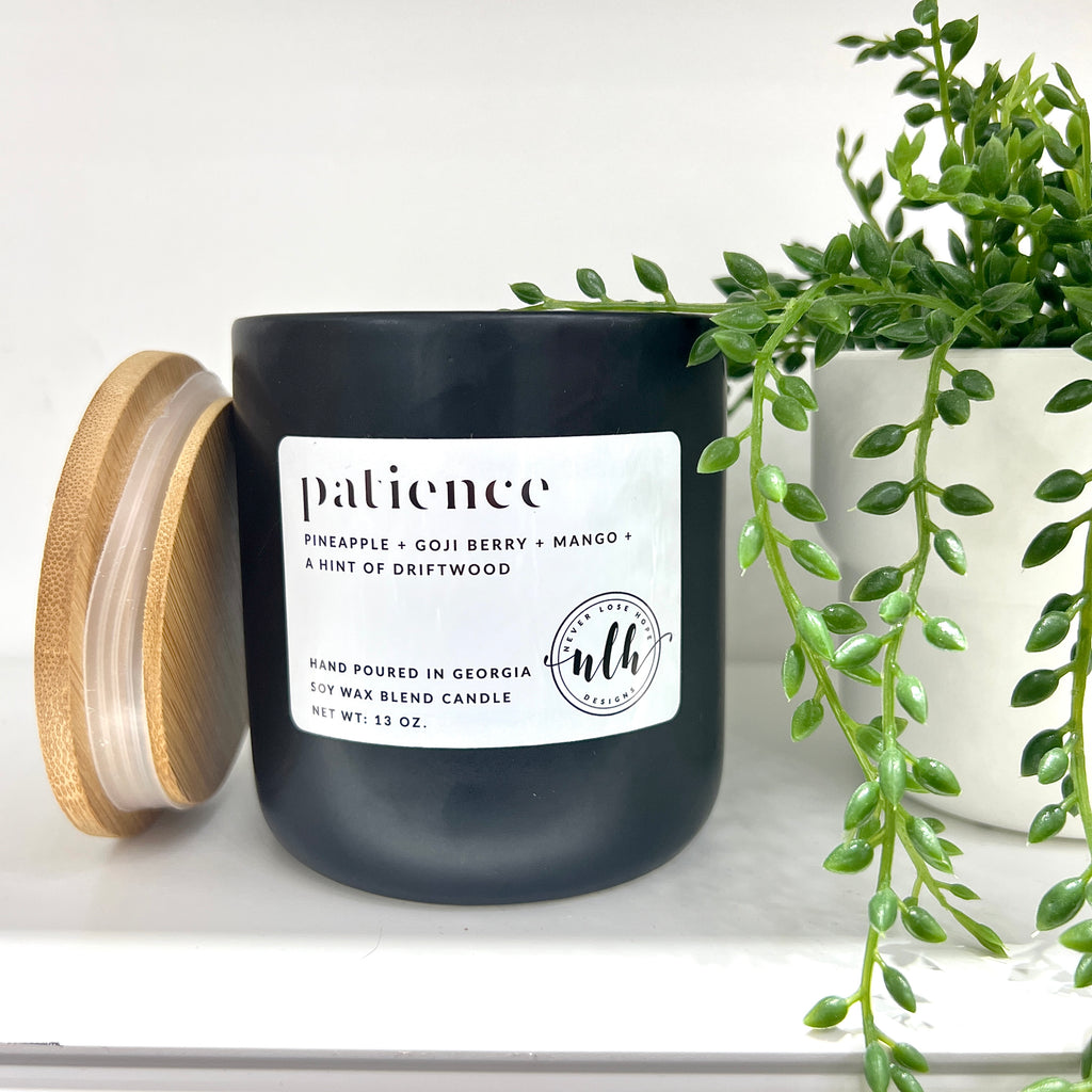 "PATIENCE" soy wax blend candle 13 oz. (pack of 2)