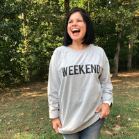 WEEKEND French Terry Raglan Crew Long Sleeve