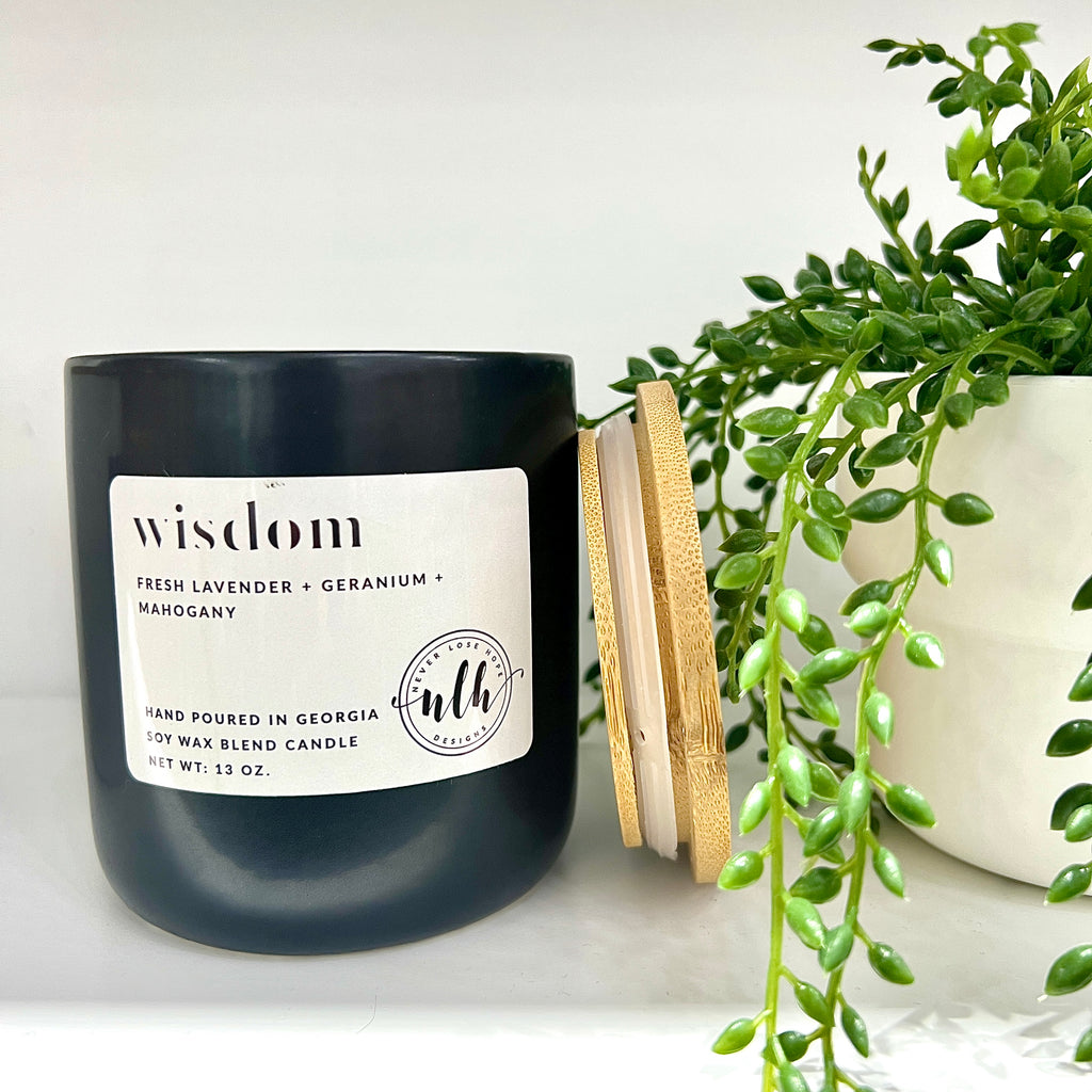 "WISDOM" soy wax blend candle 13 oz. (pack of 2)