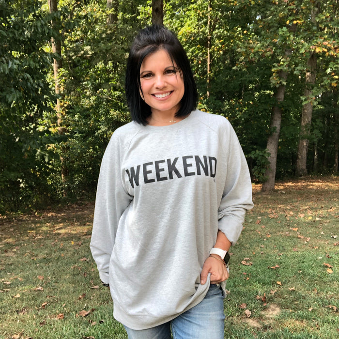 WEEKEND French Terry Raglan Crew Long Sleeve