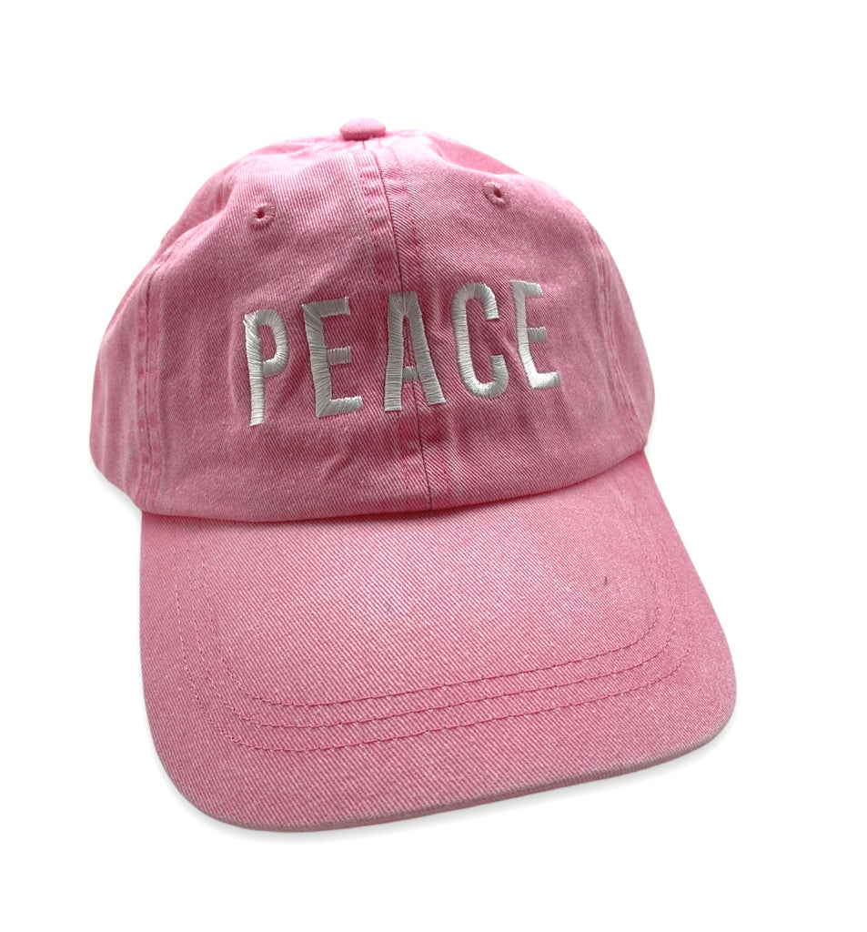 Peace Baseball Hat - Pink (Pack of 4)