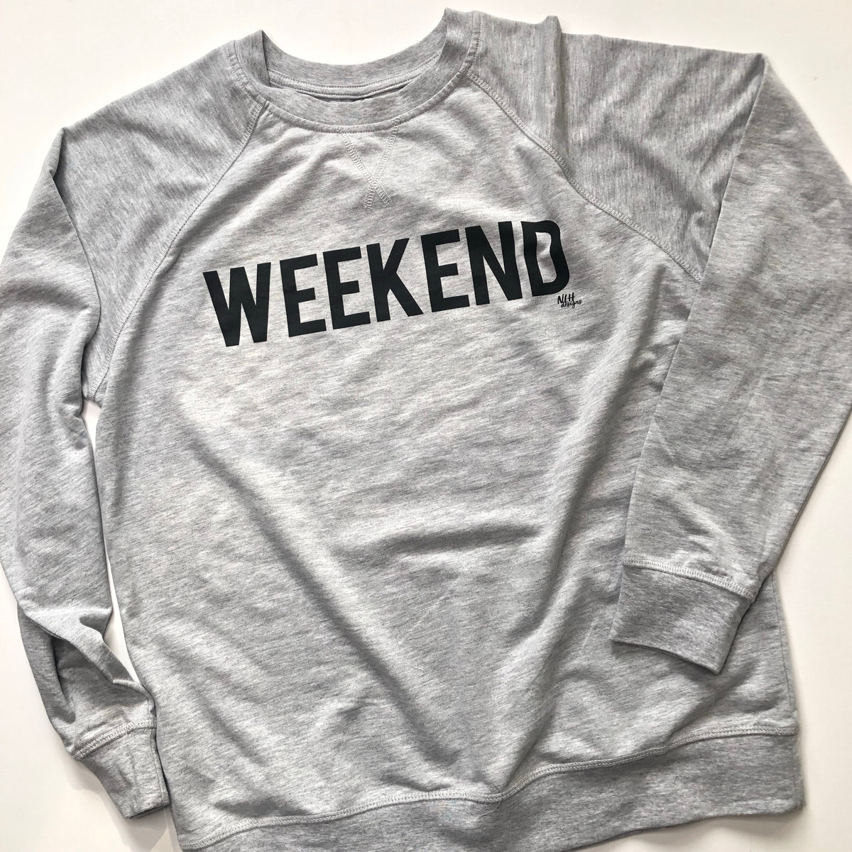 WEEKEND French Terry Raglan Crew Long Sleeve