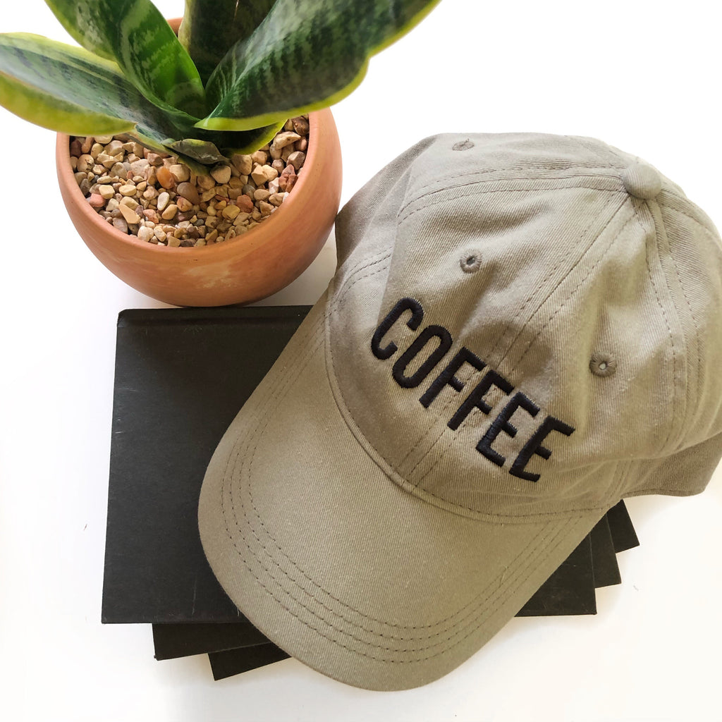 Coffee Baseball Hat - Khaki (pack of 4)