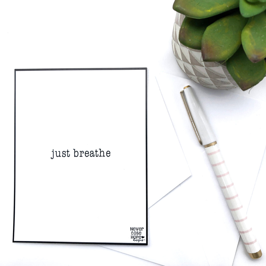 Just Breathe Notecard