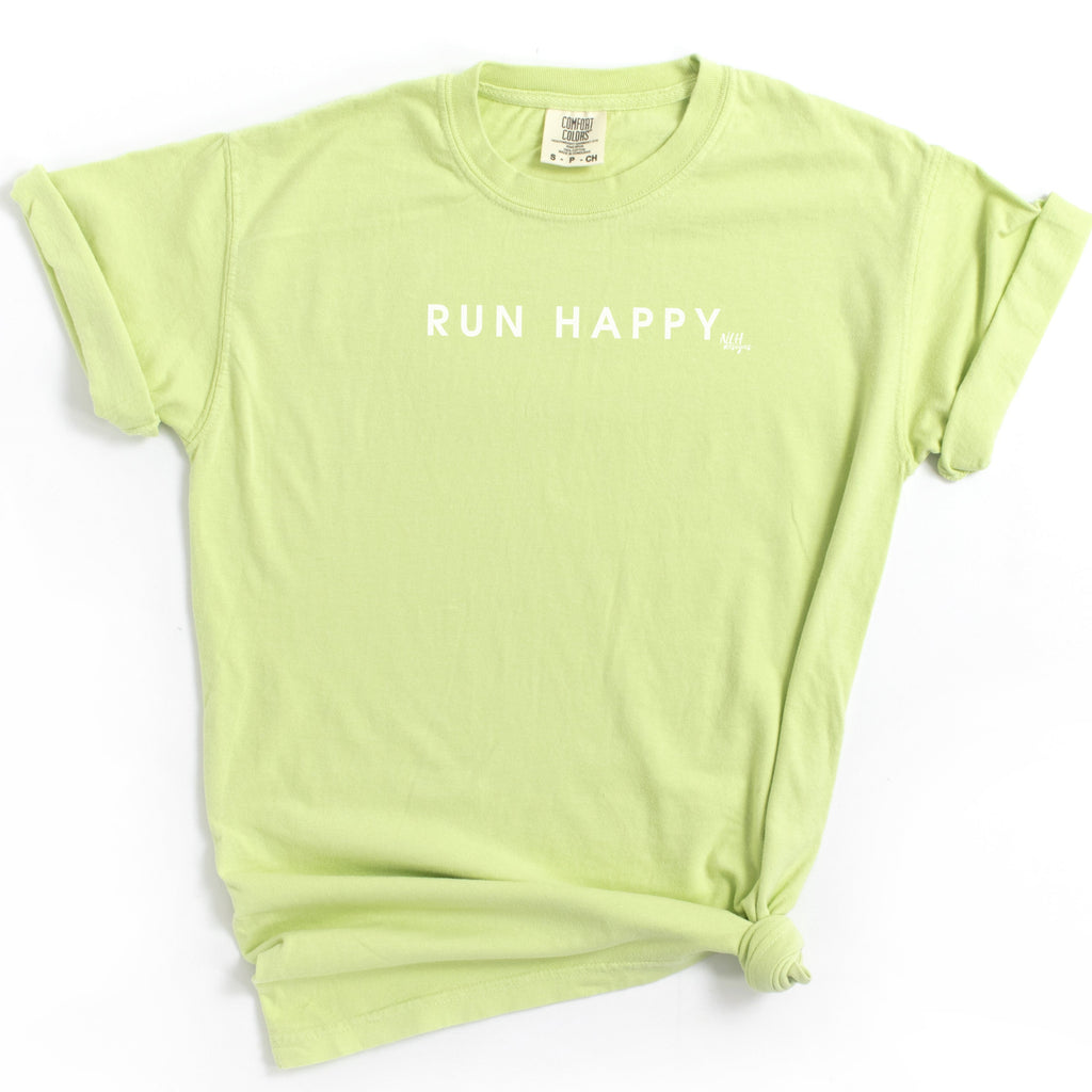 Run Happy Comfort Colors Short Sleeve T-Shirt