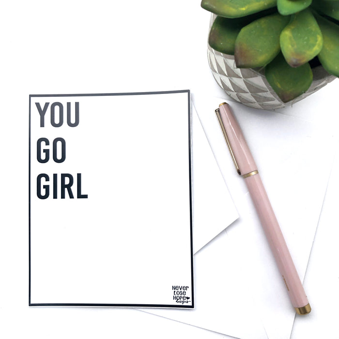 You Go Girl Notecard